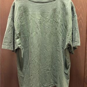 Men's Civil Regime Boxy Crop Fit Green Washed T-Shirt Pump Cover